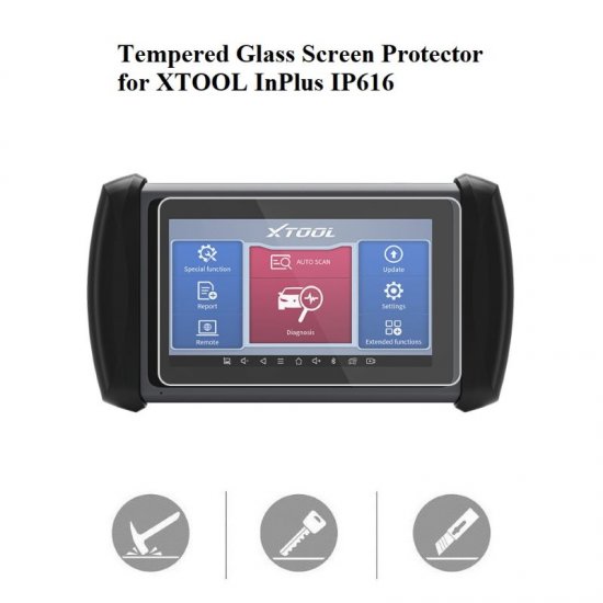 Tempered Glass Screen Protector for XTOOL InPlus IP616 Scanner - Click Image to Close